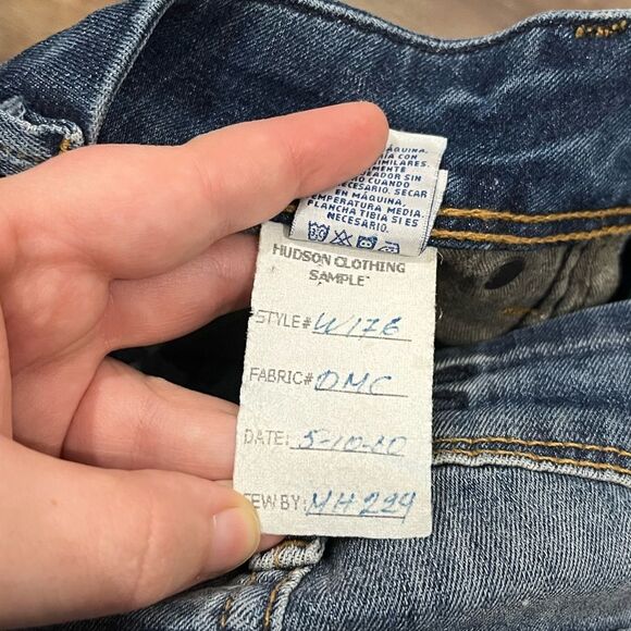 Hudson Made in the USA Denim Straight Leg Denim Sample Jeans Size 27 - Picture 15 of 15